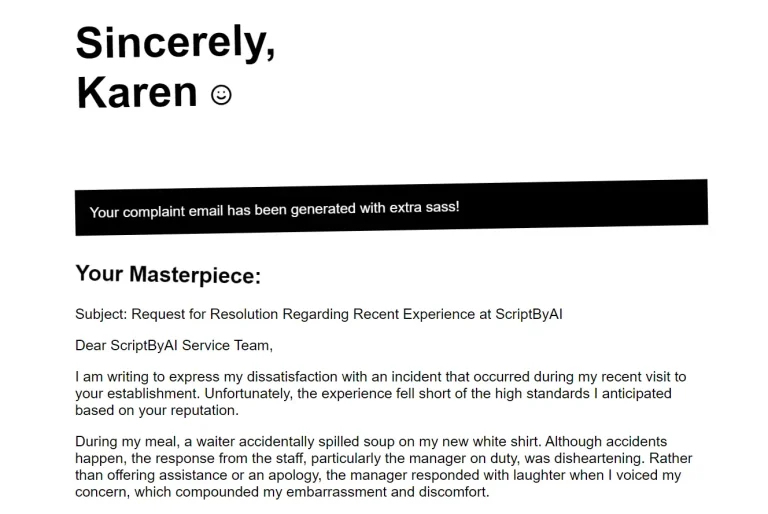 complaint-email-generator