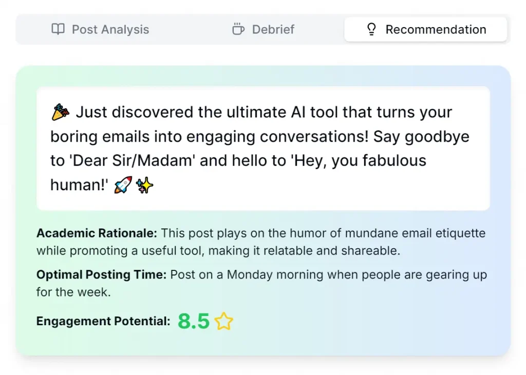 Professor Blue Recommended