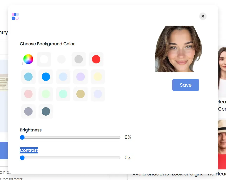 Passport Photo Maker Edit Appearance