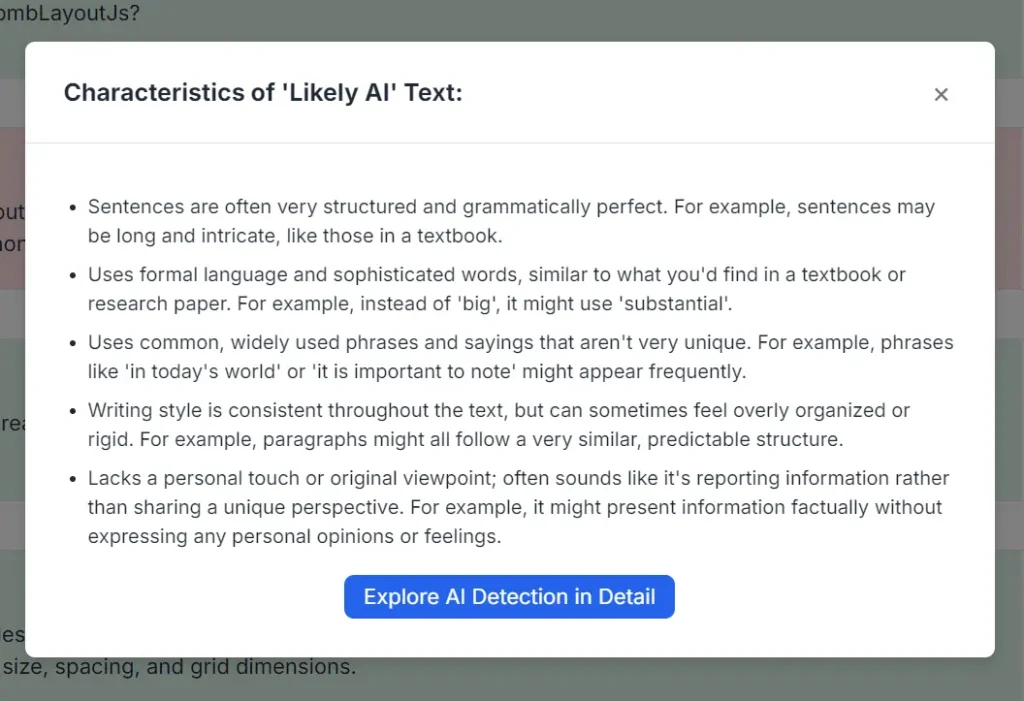 AI Text Checker See Why