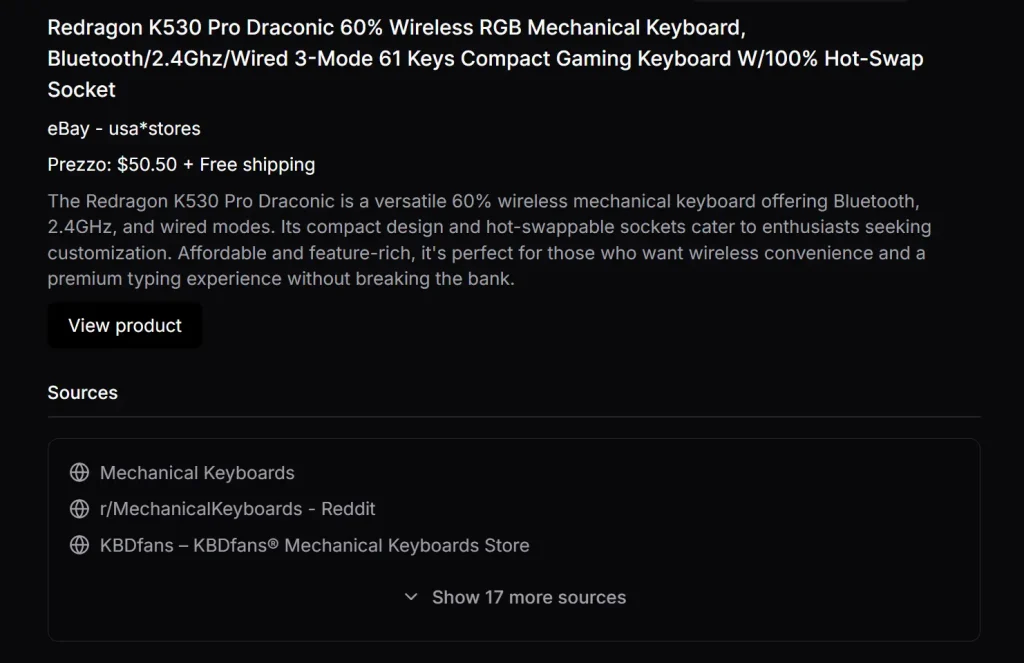 Mechanical Keyboard Lumigo AI