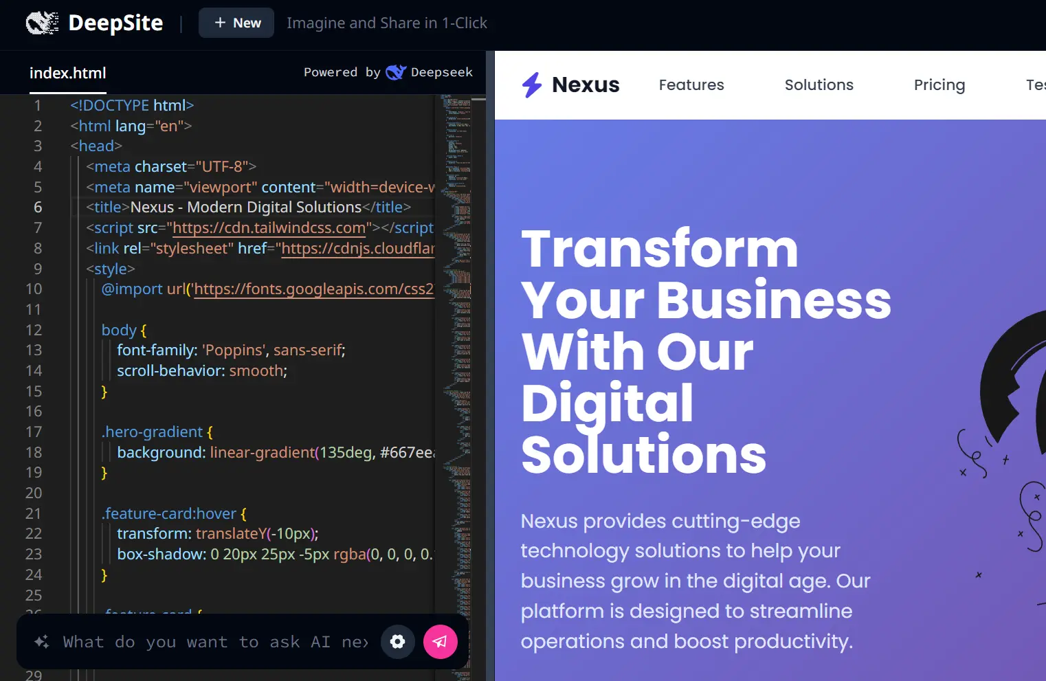 website-generator-deepseek