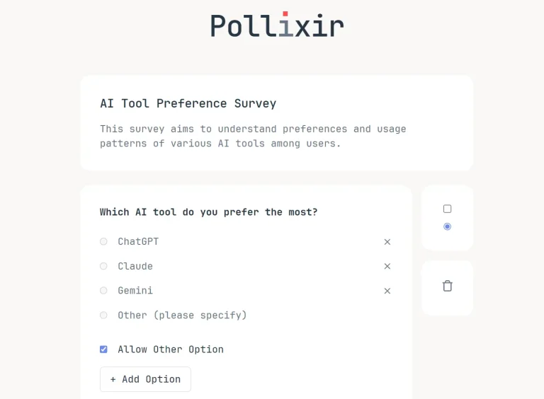 ai-survey-poll-maker-pollixir