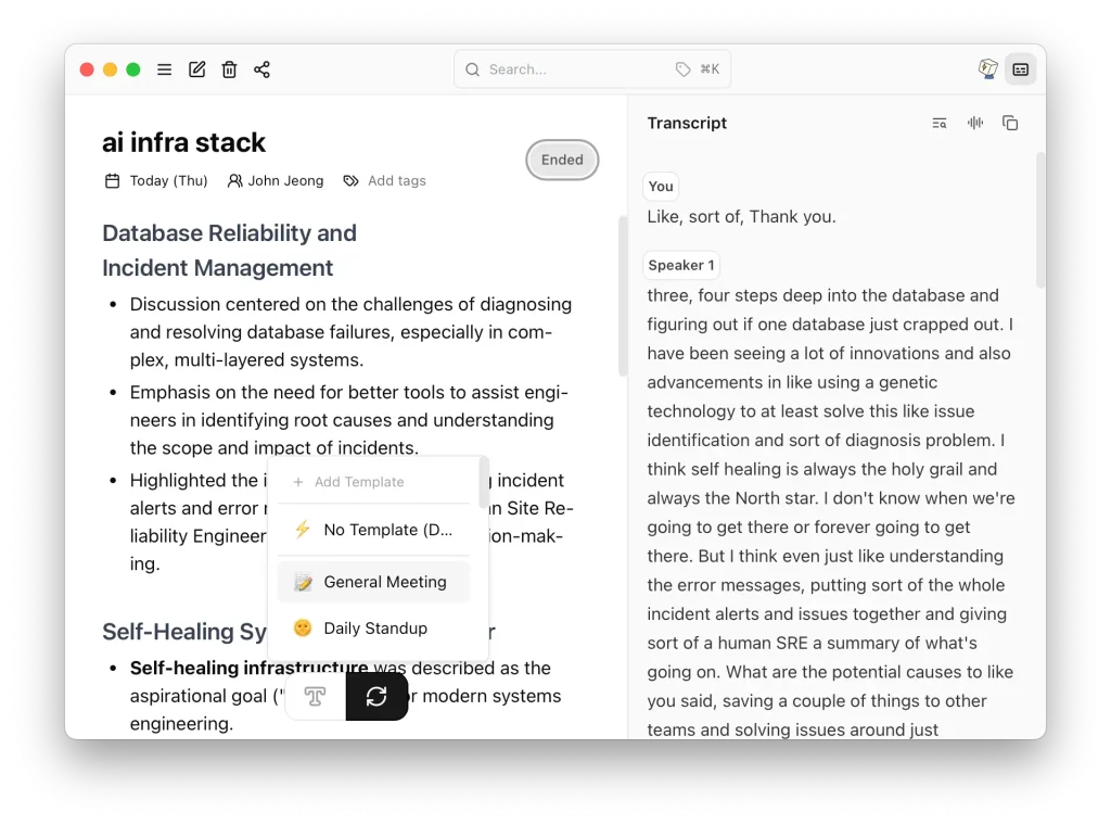 Hyprnote Note Templates