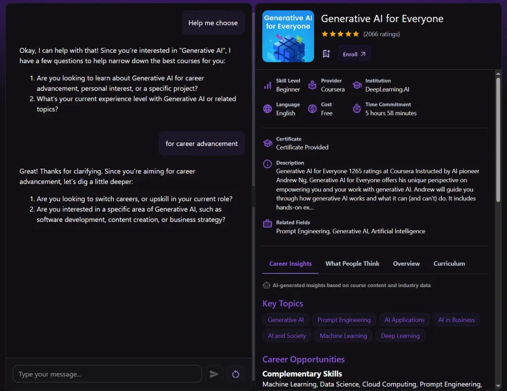 coursecorrect generative AI courses detail