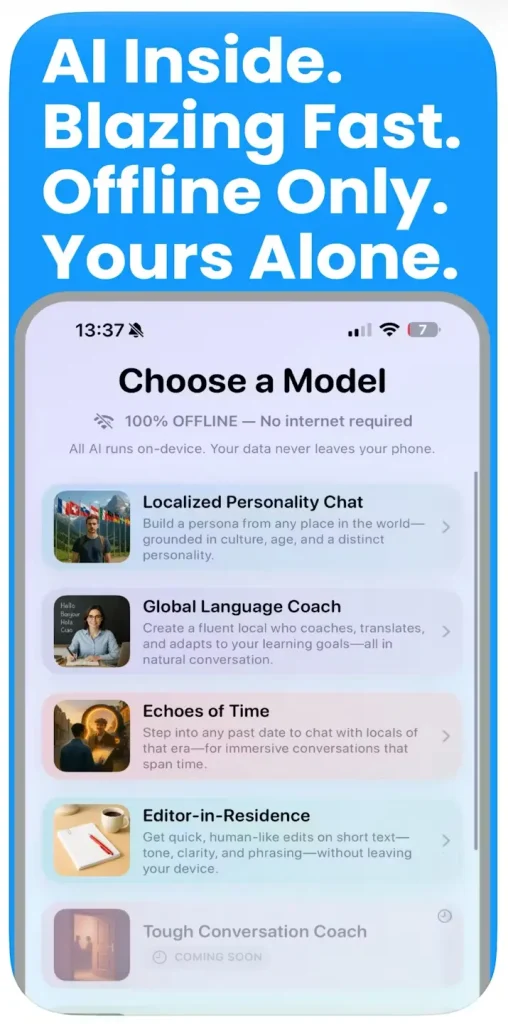 ChatWithAnyone Choose Model