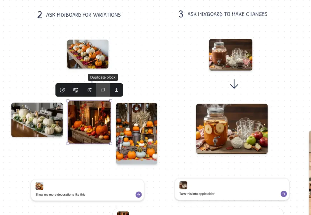 Mixboard Edit Blocks