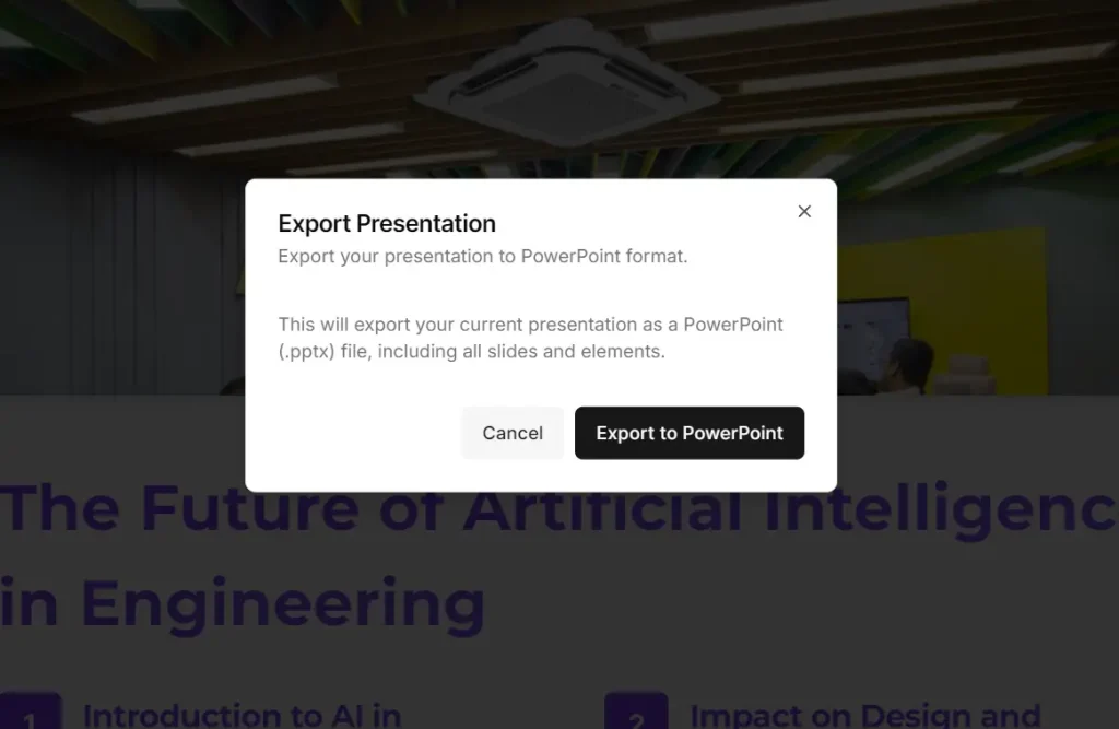 ALLWEONE Presentation AI Export