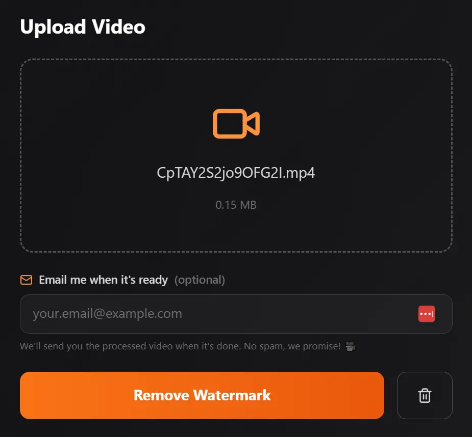 Free SoraWatermark Remover Upload