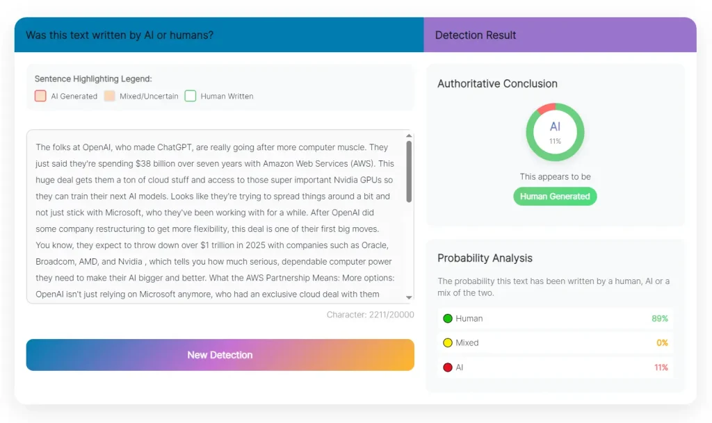 Dechecker AI Humanized