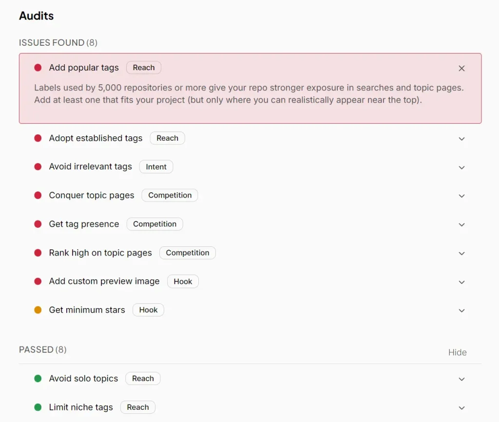 GitHub Repo Visibility Analyzer Audit Result