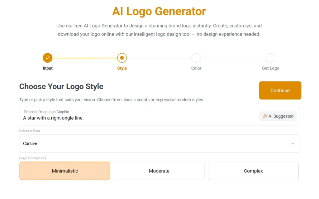 Logogenerator design select style