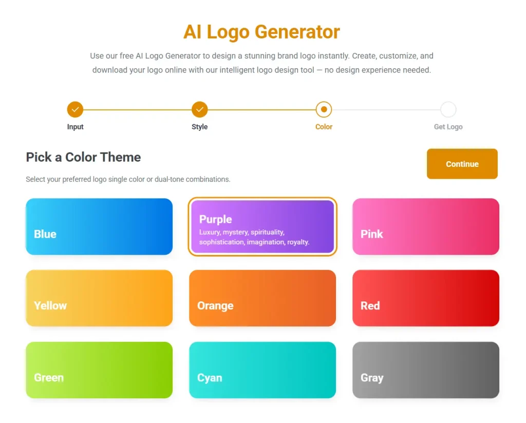 Logogenerator design select theme
