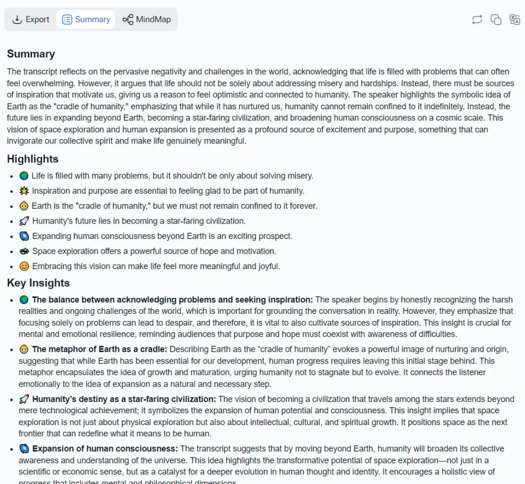 Video Transcriber AI Summary