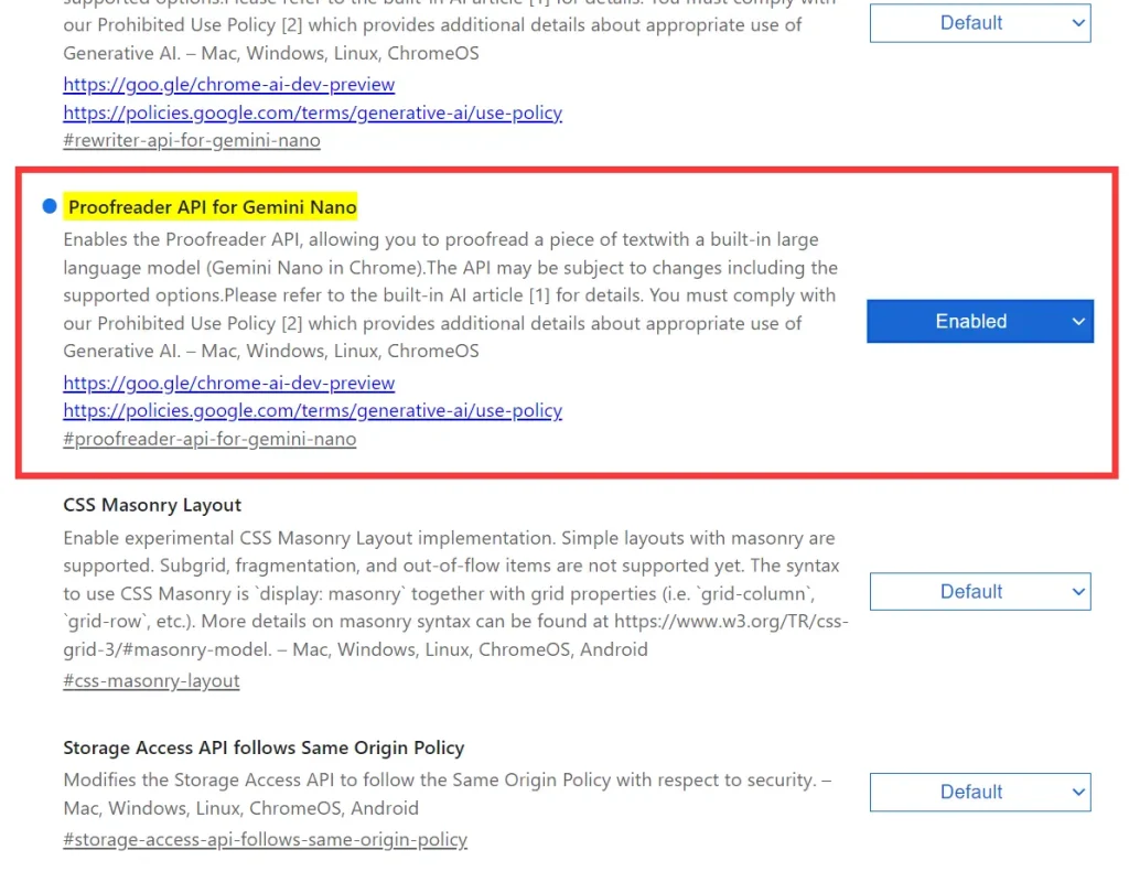 Enable Proofreader API for Gemini Nano