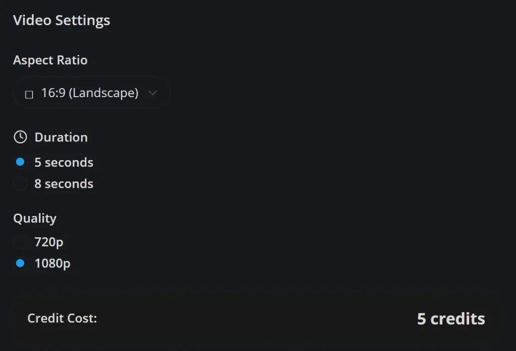 Seedance2 Video Generator Settings