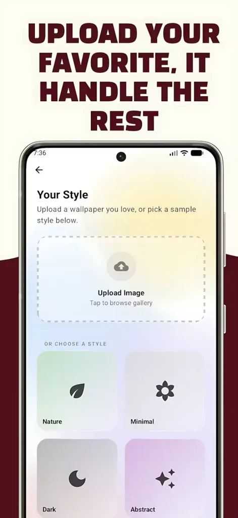 Vanderwaals app Upload Wallpaper