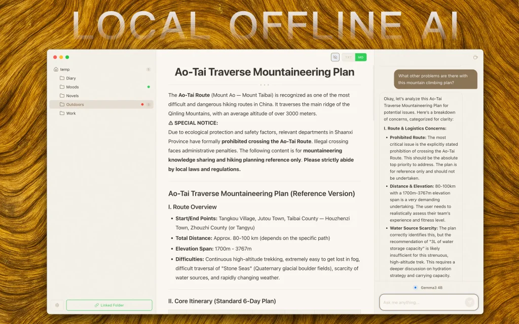 WitNote Local Offline AI