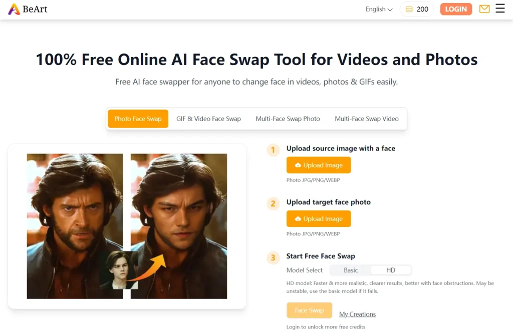 beart face swap