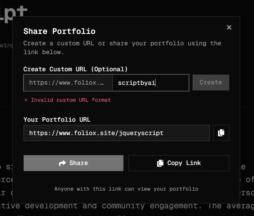 foliox github custom username