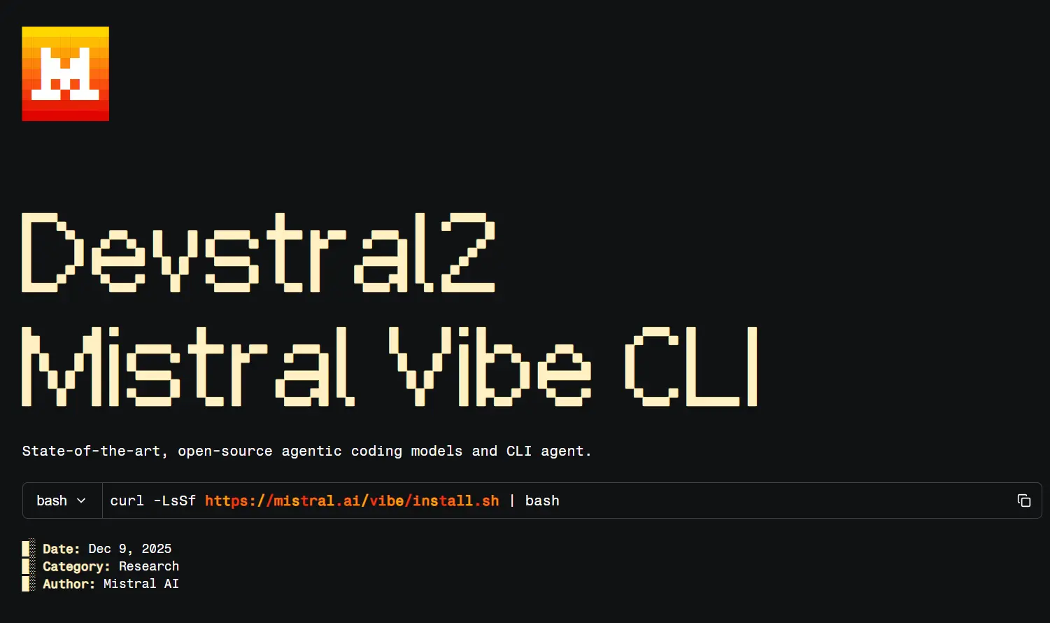 mistral-vibe-coding-agent