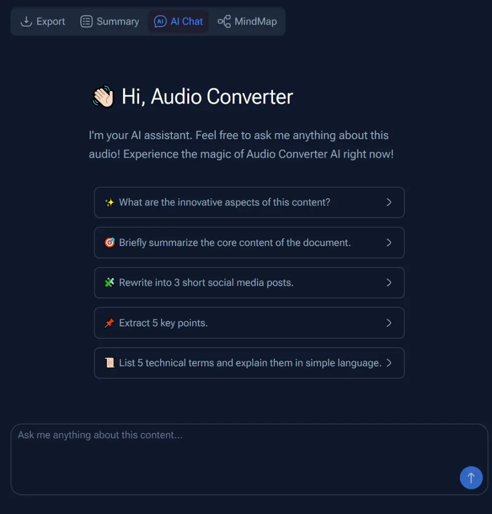 Audio Converter AI Chat
