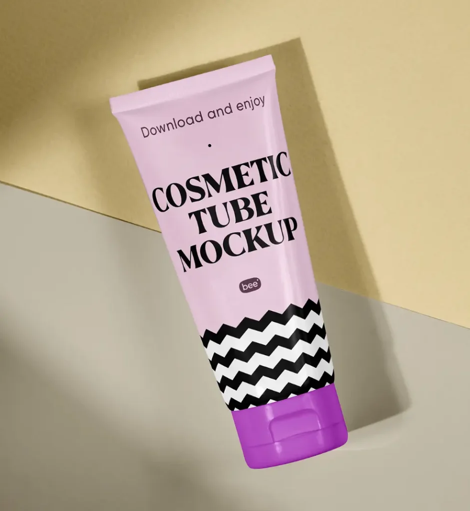 Free Lying Cosmetic Tube Mockup