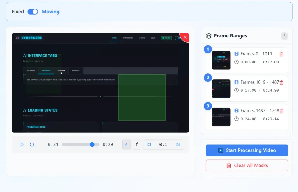 Free Online Video Watermark Remover Mark Moving Watermark