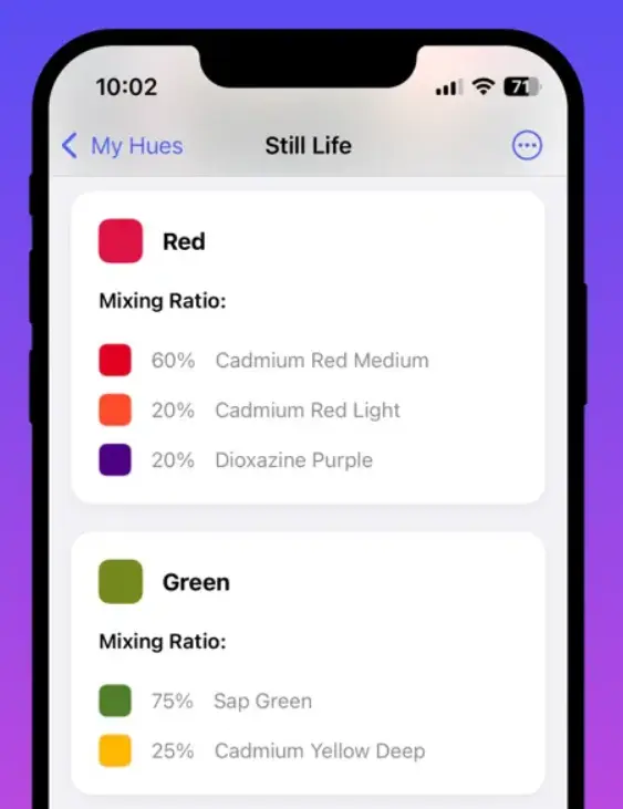 HueBuddy App Hues