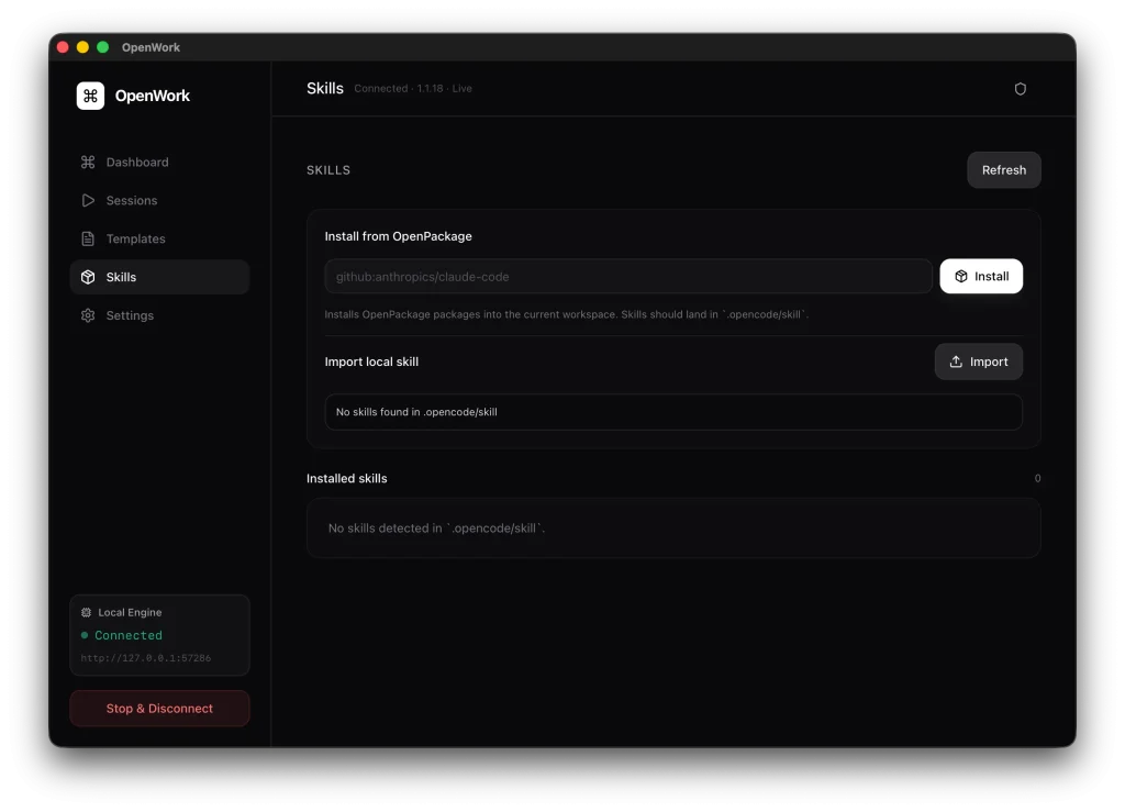 OpenWork Installation