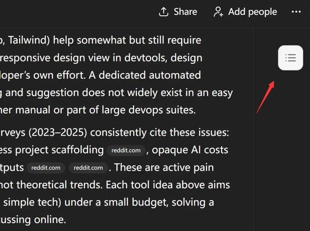 Scroll Extension Sidebar Toggle