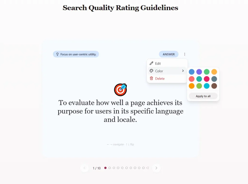 Search Quality Rating Guidelines Flashcards