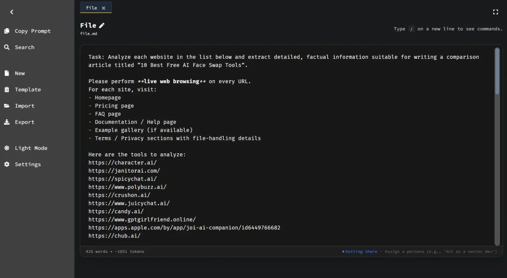 Hermes Markdown Screenshot