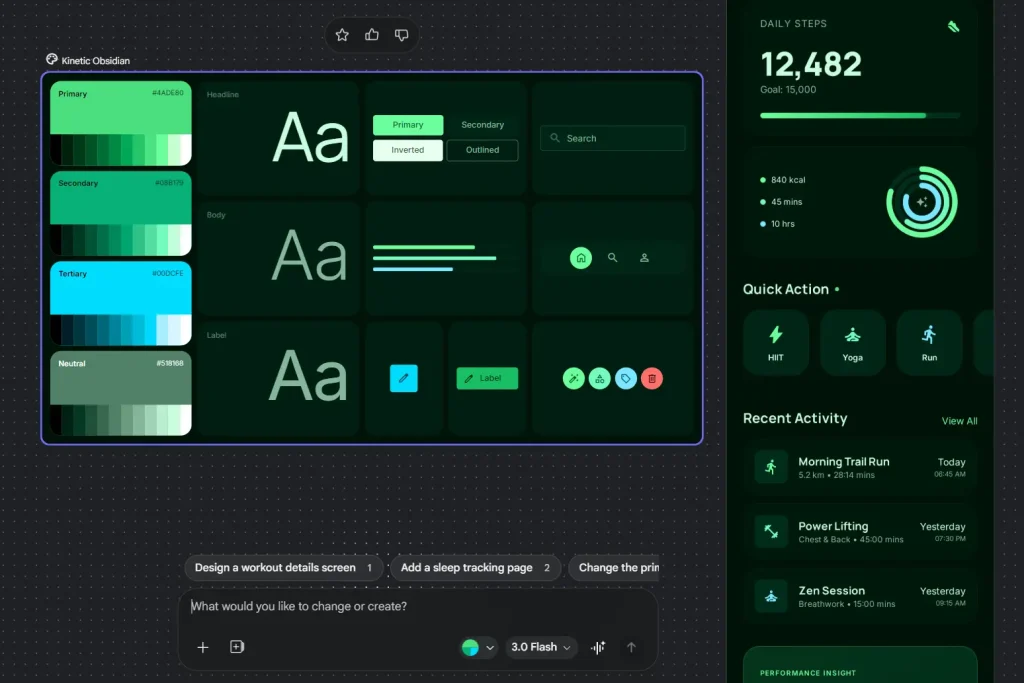 Google Stitch Result