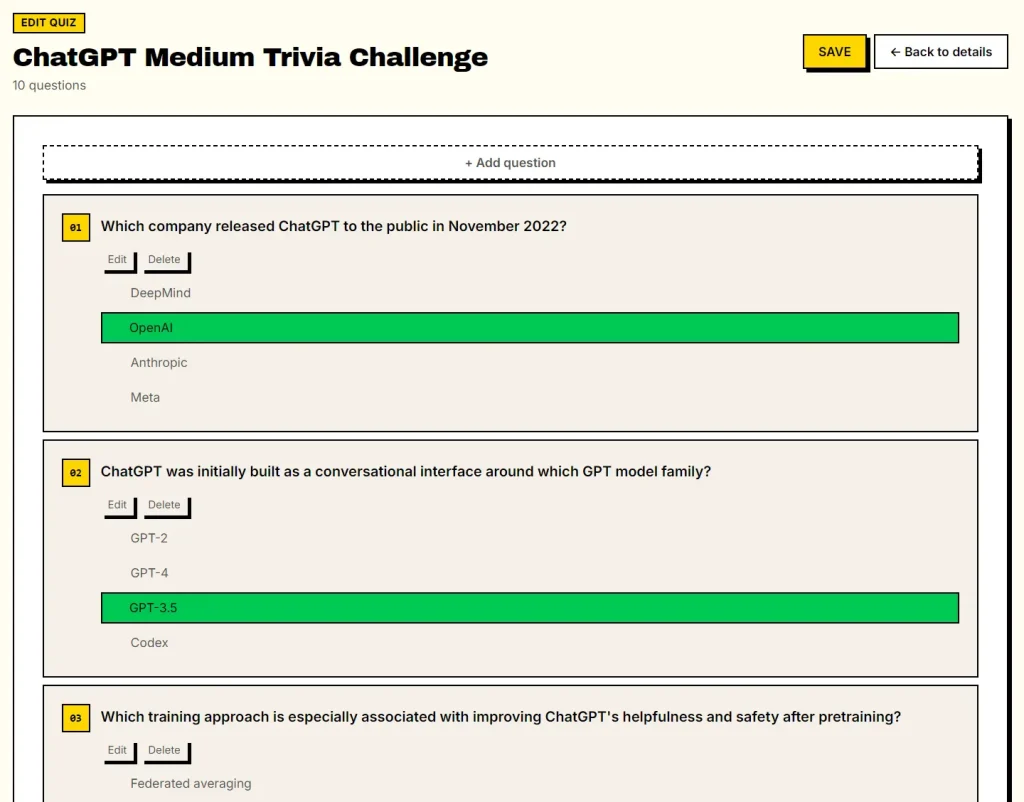 TriviaPixel Questions