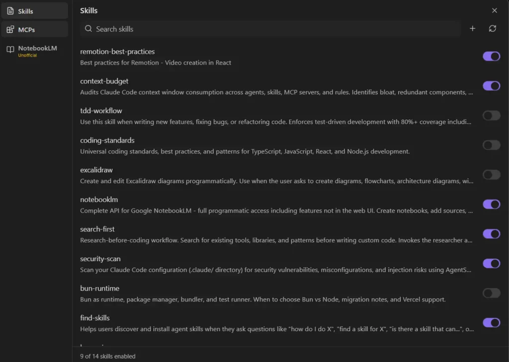 Cushion Skills MCP NotebookLM