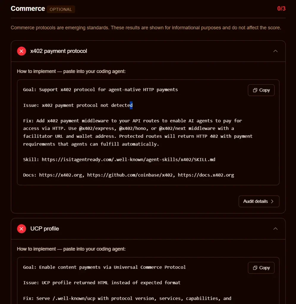 Is Your Site Agent-Ready Commerce