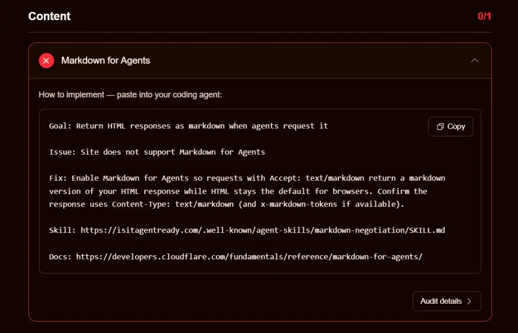 Is Your Site Agent-Ready Content