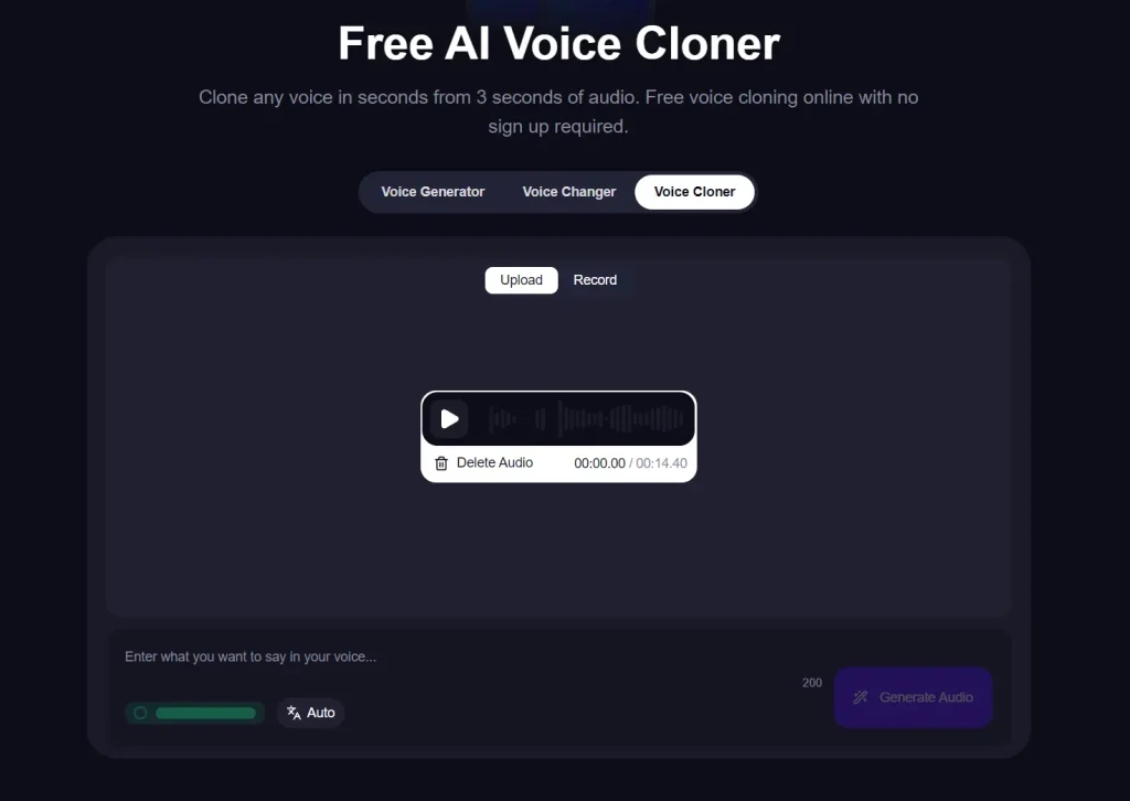 Magic Hour Free AI Voice Cloner
