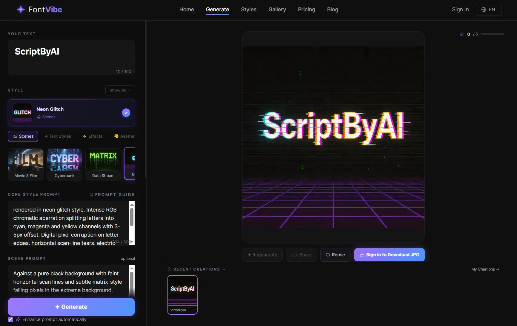 ai-text-effect-generator-font-vibe