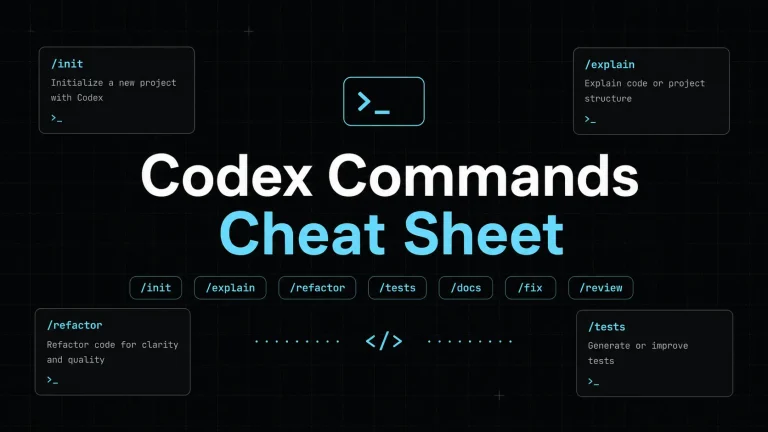 OpenAI Codex Commands Cheat Sheet