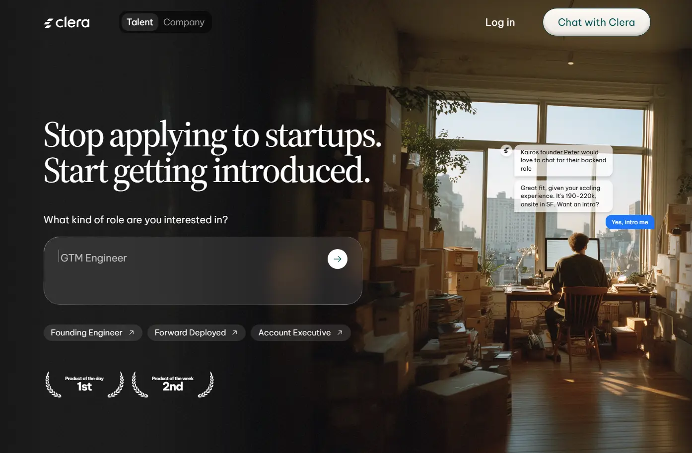 clera-ai-talent-agent-startup-jobs