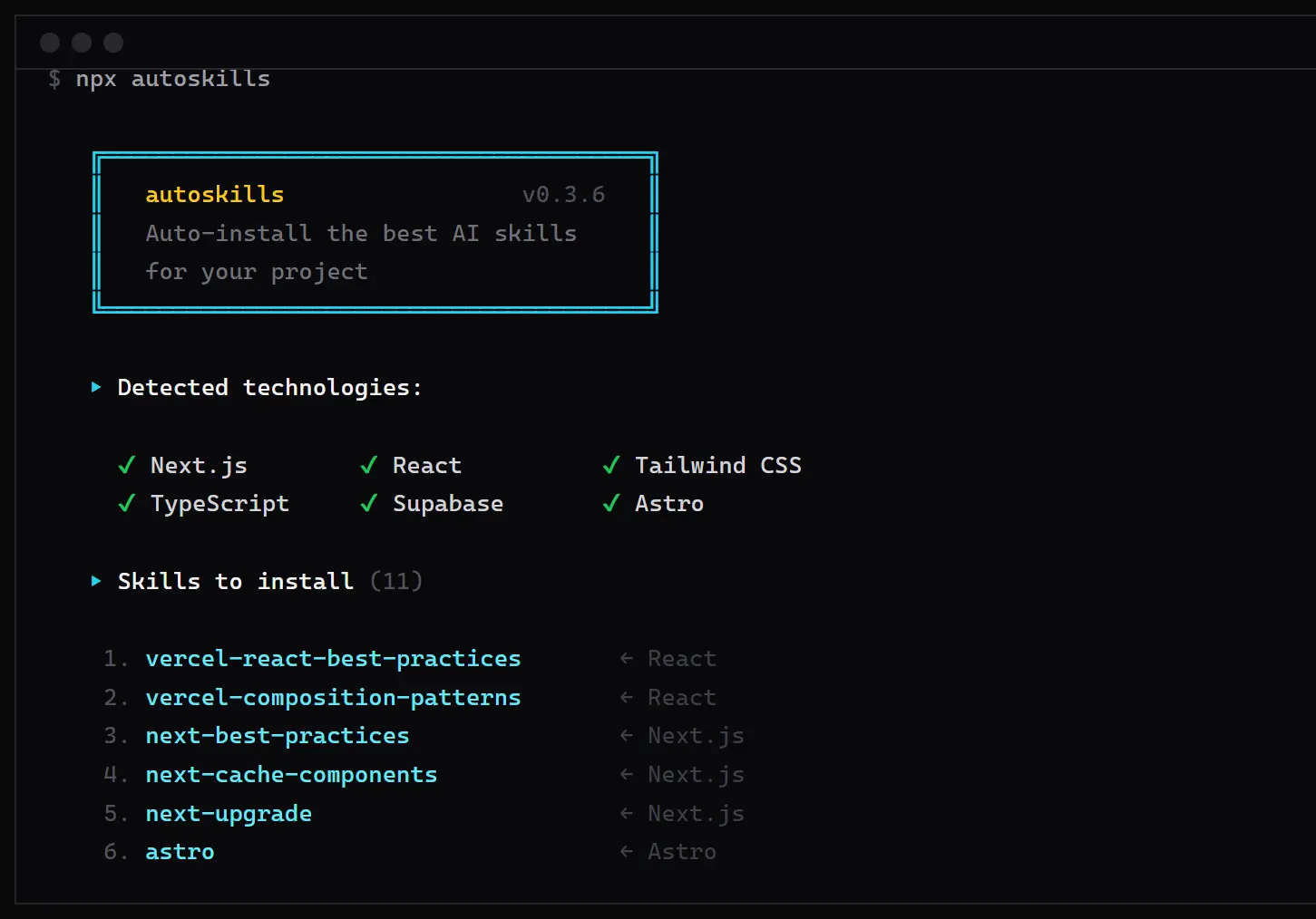 autoskills-auto-install-agent-skills