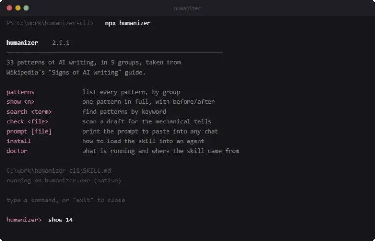 humanizer-cli