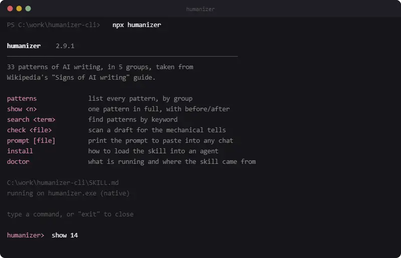 humanizer-cli