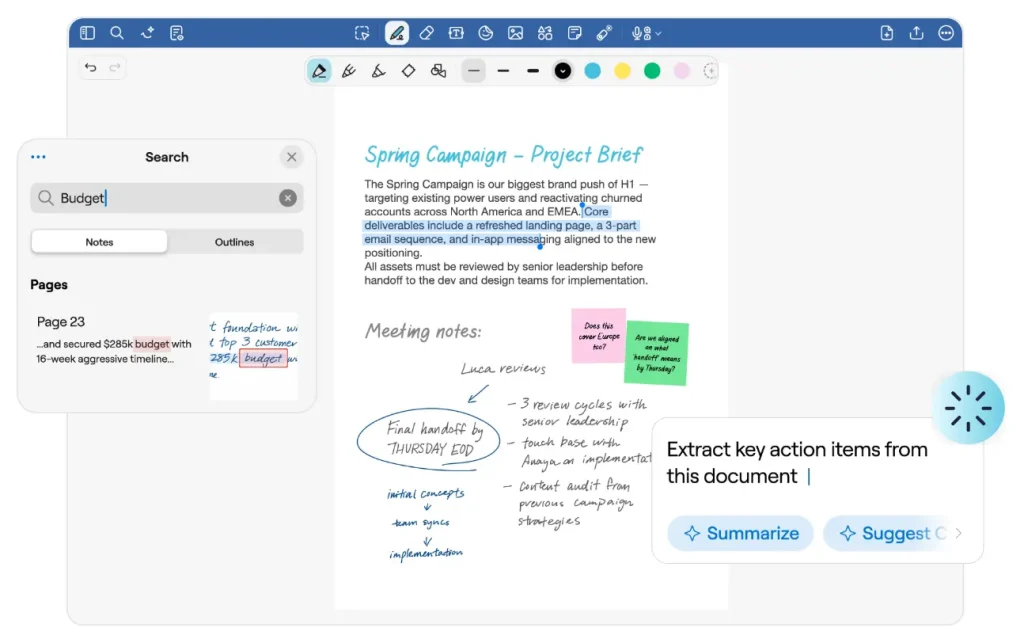 Goodnotes handwritten lecture notes with audio