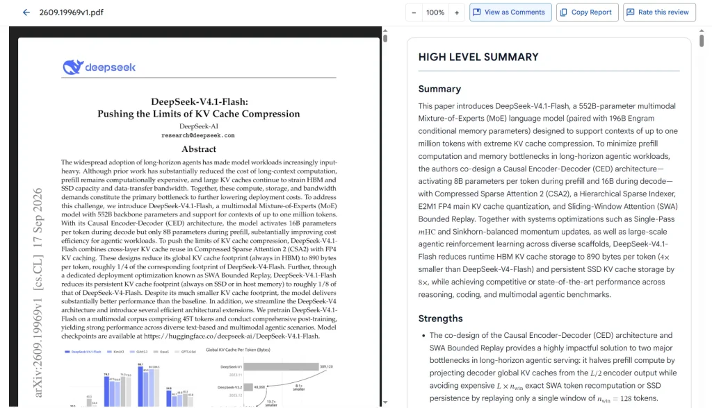 deep review view as report