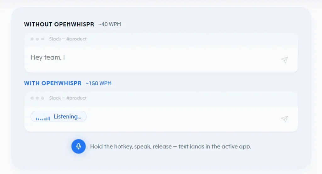 openwhispr Voice Dictation